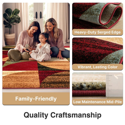 Bowery Art Deco Ivory Modern Rug Well Woven