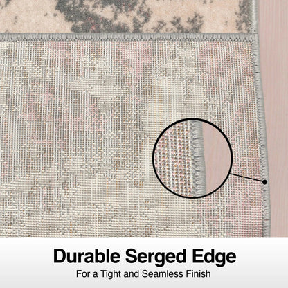 Custom Size Runner Kalia Abstract Modern Grey Blush 27 Inch Wide x Choose Your Length Hallway Runner Rug Well Woven