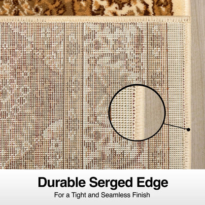 Custom Size Runner Emine Persian Trellis Transitional Ivory 27 Inch Wide x Choose Your Length Hallway Runner Rug Well Woven