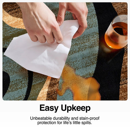 Nirvana Waves Custom Size Runner Modern Multi Blue 27 Inch Wide x Choose Your Length Hallway Runner Rug Well Woven