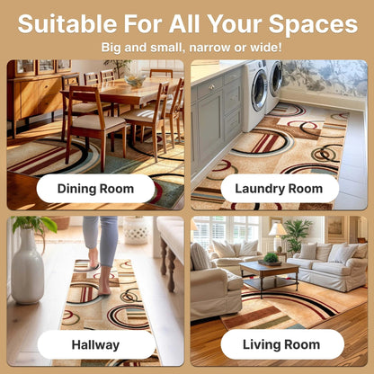 Arcs & Shapes Ivory Modern Rug Well Woven