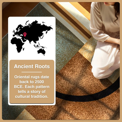 Arcs & Shapes Light Blue Modern Rug Well Woven