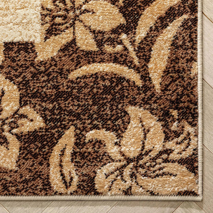 Vane Willow Damask Beige Transitional Rug Well Woven