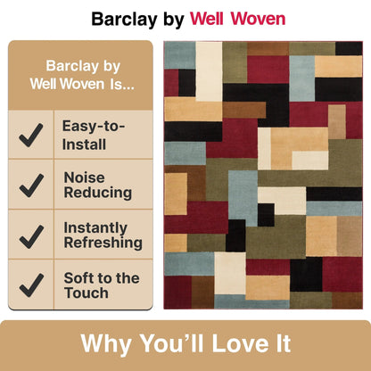 River Red Modern Rug Well Woven