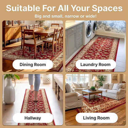 Sarouk Red Traditional Rug Well Woven