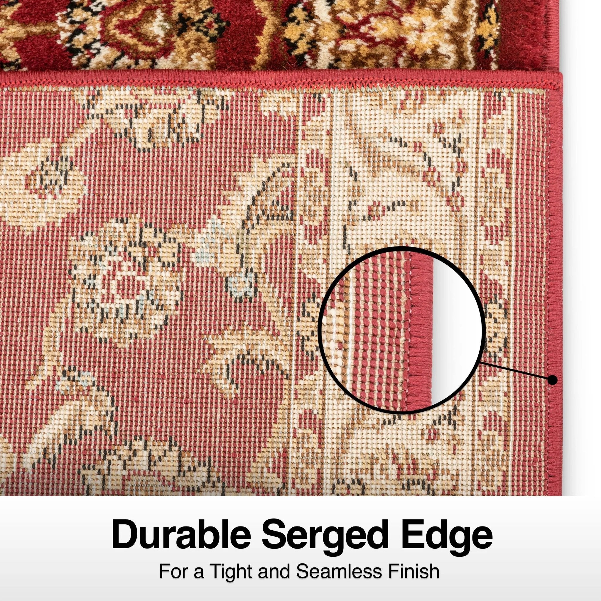 Sarouk Custom Size Runner Traditional Red 27 Inch Wide x Choose Your Length Hallway Runner Rug Well Woven