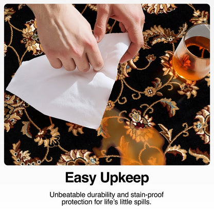 Sarouk Custom Size Runner Traditional Black 27 Inch Wide x Choose Your Length Hallway Runner Rug Well Woven