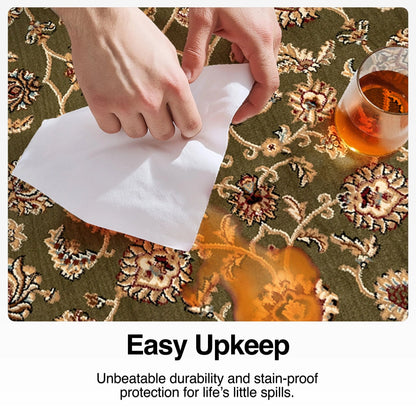 Sarouk Custom Size Runner Traditional Green 27 Inch Wide x Choose Your Length Hallway Runner Rug Well Woven