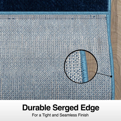 Custom Size Runner Emine Abstract Ombre Modern Blue 27 Inch Wide x Choose Your Length Hallway Runner Rug Well Woven