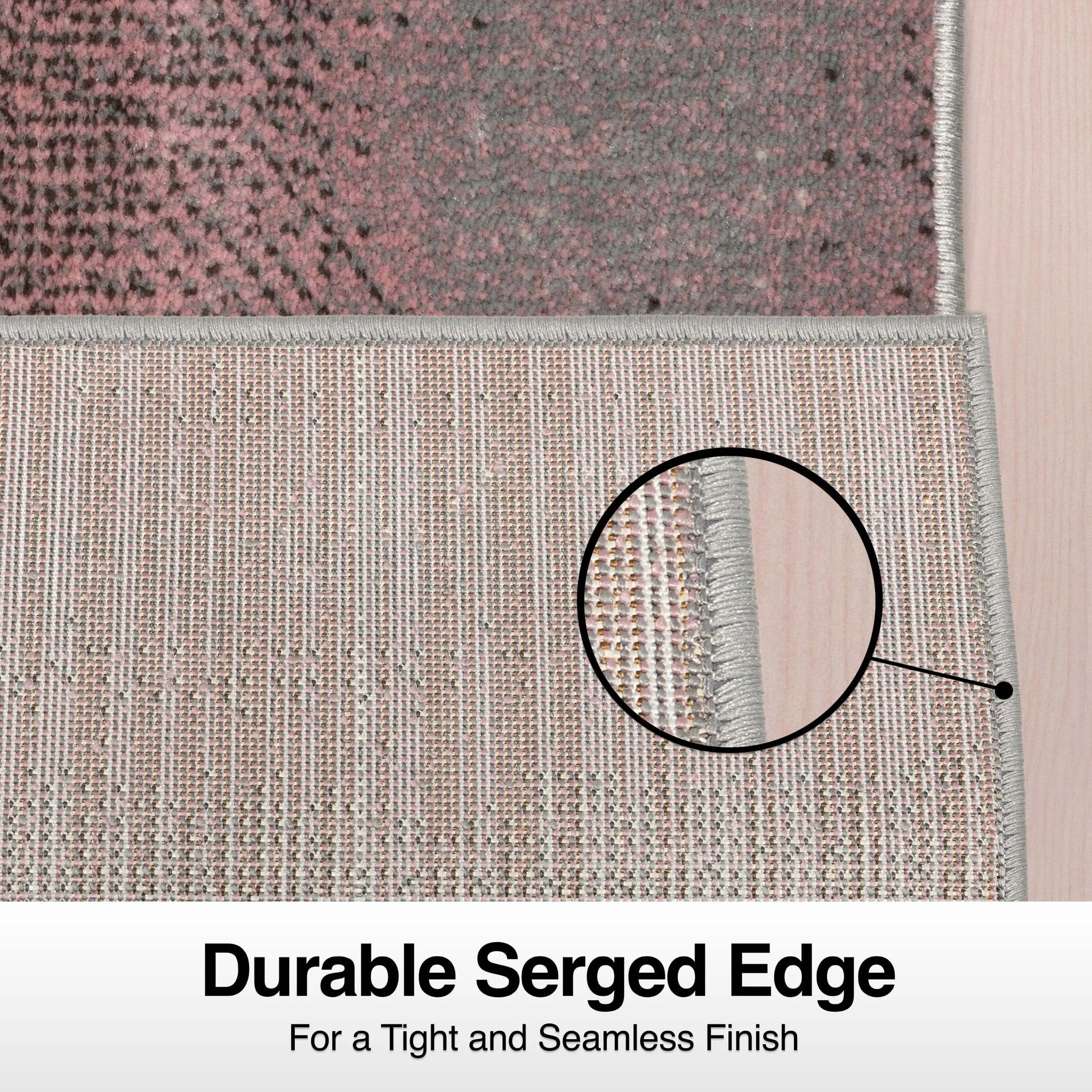 Custom Size Runner Emine Abstract Ombre Modern Blush 27 Inch Wide x Choose Your Length Hallway Runner Rug Well Woven