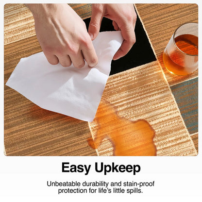 Custom Size Runner Yaren Geometric  Modern Blue 27 Inch Wide x Choose Your Length Hallway Runner Rug Well Woven