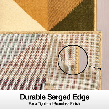 Custom Size Runner Yaren Geometric  Modern Ivory Multi 27 Inch Wide x Choose Your Length Hallway Runner Rug Well Woven