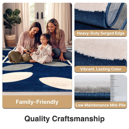 Belinay Botanical Leaves Pattern Rug Well Woven