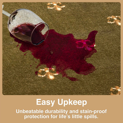 Custom Size Hallway & Stair Runner Fleur de Lis Traditional Green 27 Inch Wide x Choose Your Custom Length Runner Rug Well Woven