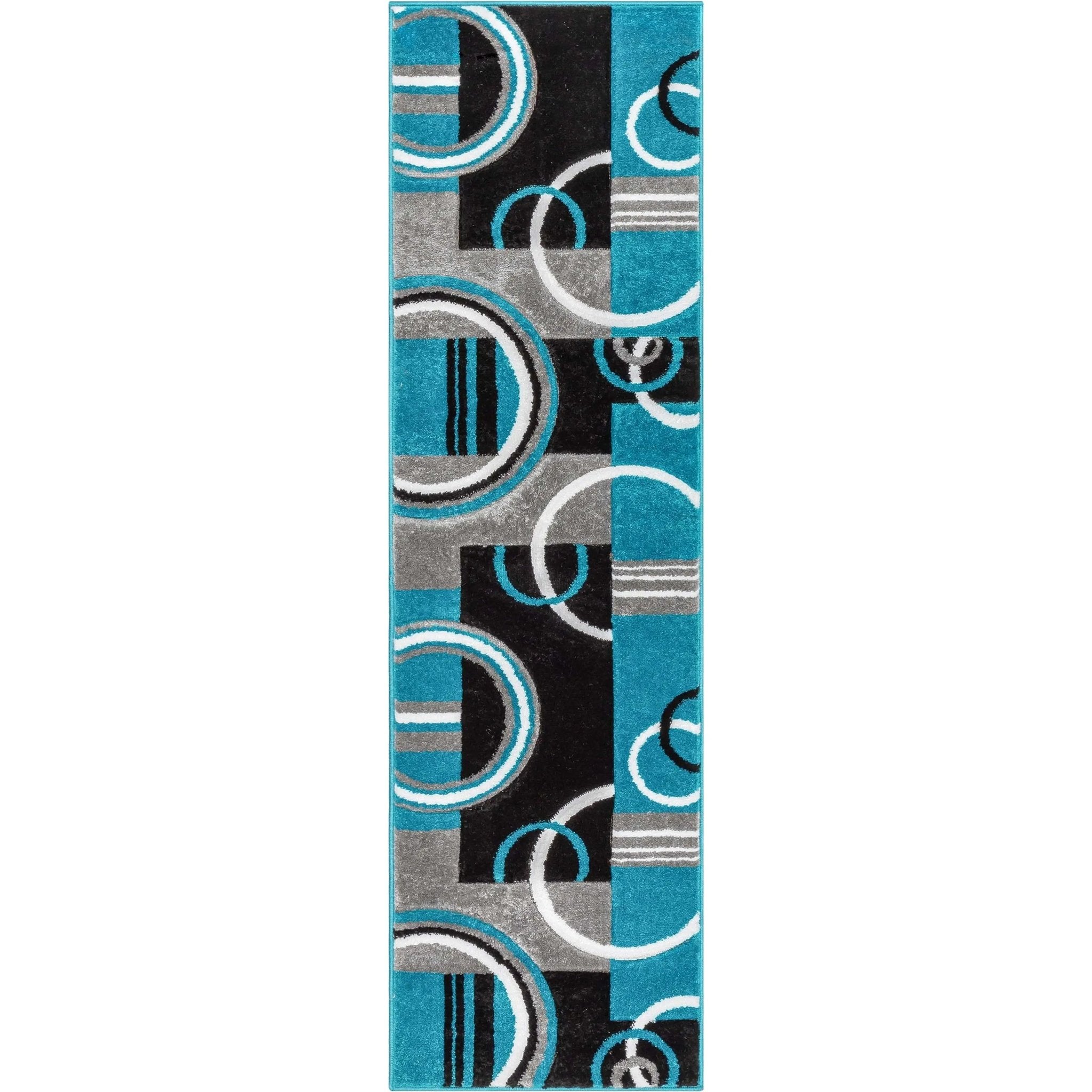 Galaxy Waves Blue Modern Rug Well Woven