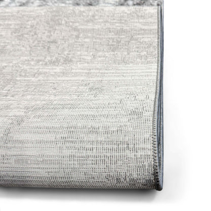 Custom Size Runner Mirabelle Abstract Light Grey Choose Your Width x Choose Your Length Runner Rug - Perfect For Hallway, Stairs & Kitchen Well Woven