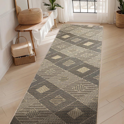 Alto Heritage Custom Size Indoor/Outdoor Runner - 27 Inches Width x Choose Your Custom Length - Well Woven - In an entryway