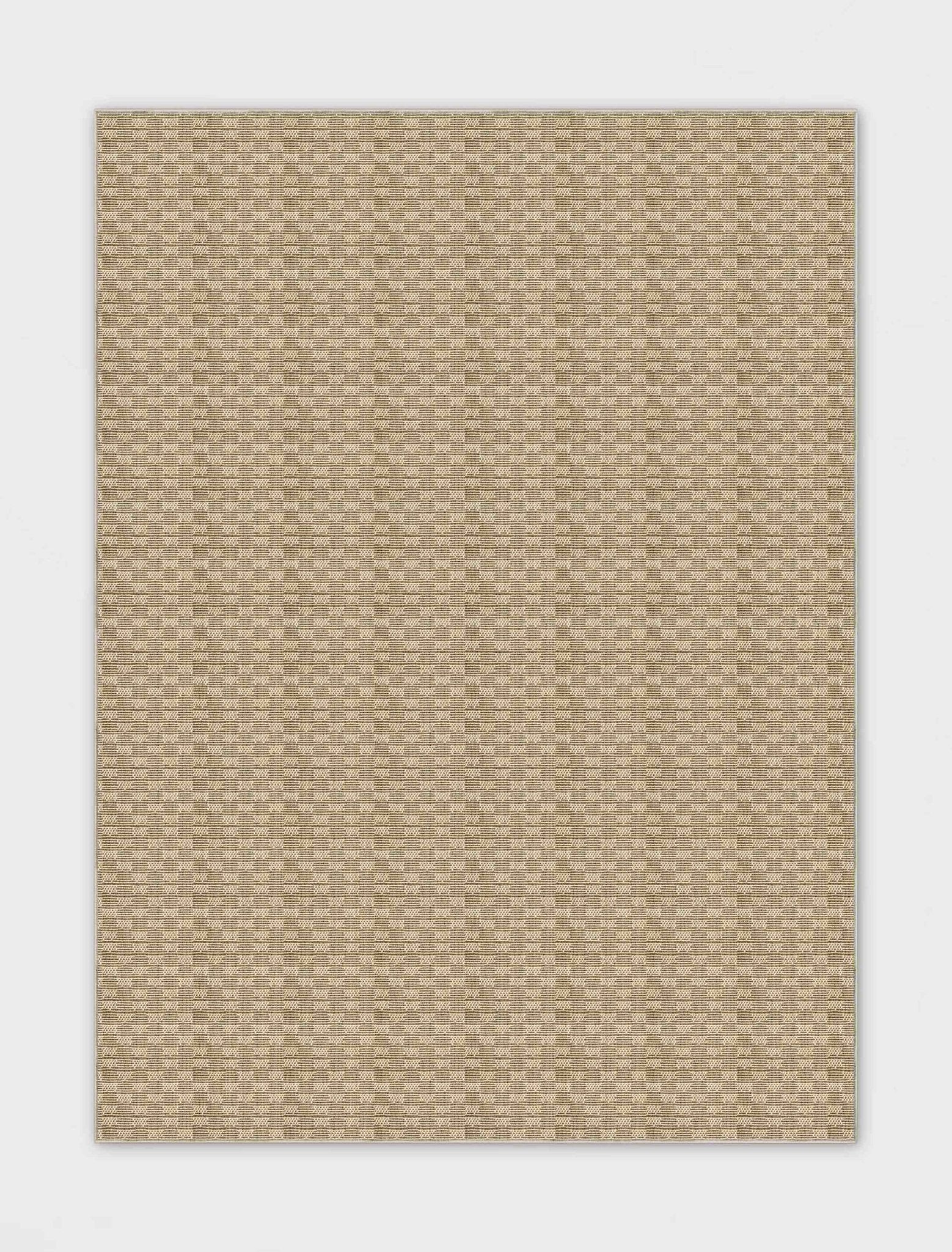 Alto Textures Custom Outdoor/Indoor Flat-Pile Rug - Personalized Sizes, Easy Maintenance - Well Woven - Natural - Overhead