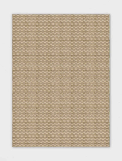 Alto Textures Custom Outdoor/Indoor Flat-Pile Rug - Personalized Sizes, Easy Maintenance - Well Woven - Natural - Overhead