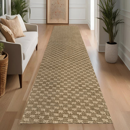 Alto Textures Custom Size Indoor/Outdoor Runner 27 Inches Width x Choose Your Runner Length - Well Woven - In a hallway