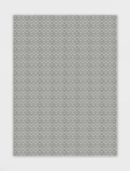 Alto Textures Custom Outdoor/Indoor Flat-Pile Rug - Personalized Sizes, Easy Maintenance - Well Woven - Grey rug overhead