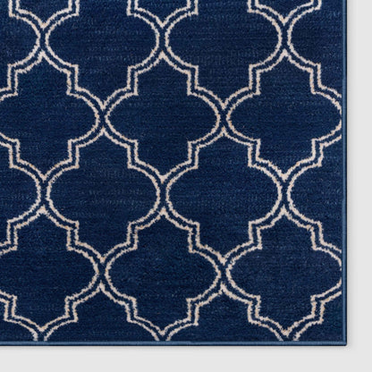 Nantucket Trellis Custom-Made Rug, Made to Order, High-Quality, Elegant Blue Design Area Rug - Well Woven - Trellis design