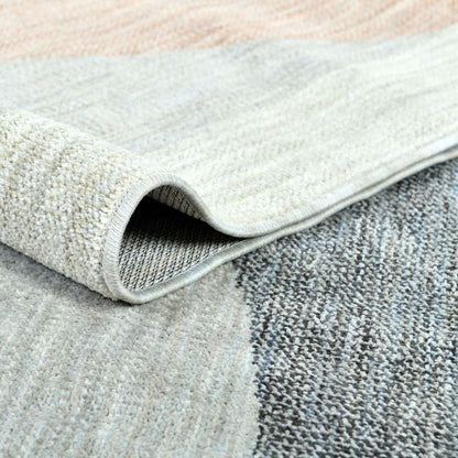 COD-60 Well Woven Holt Washable Rug: close-up of a textured rug with a focus on the pattern and eco-friendly material.