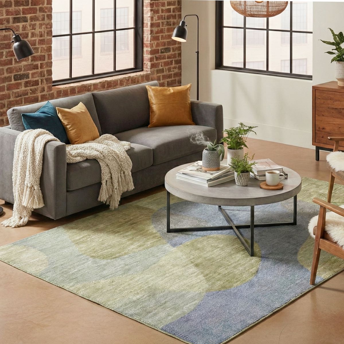 Holt Organic Abstract Modern Plush Washable Area Rug – Coda Collection