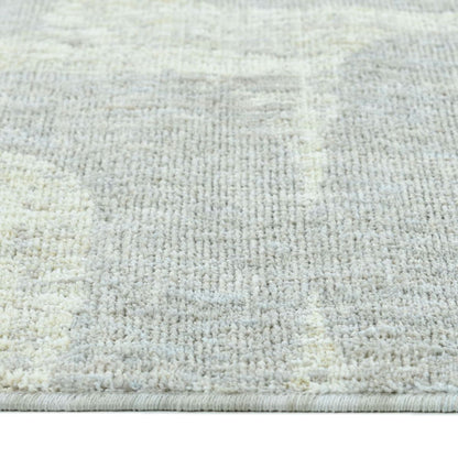 COD-72 Well Woven Wold Washable Rug: Close-up of the soft textured light gray and cream rug