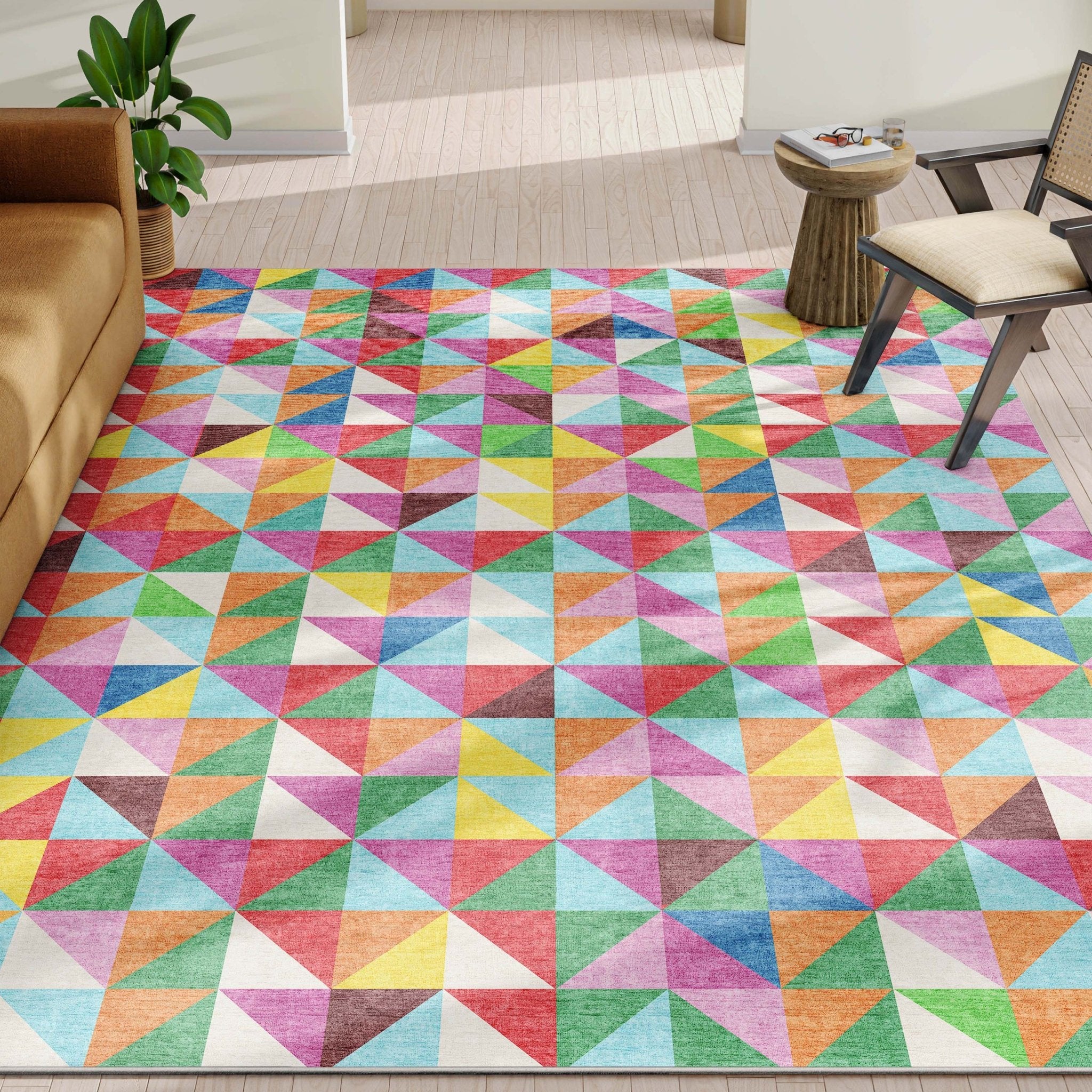 Crayola Modern Tile Geometric Bright Multi Color Area Rug By Well Woven Well Woven