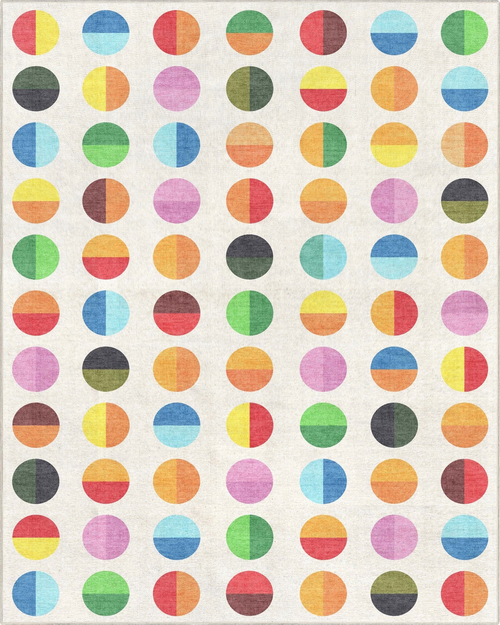 Crayola Modern Split Dots Bright Multi Color Area Rug By Well Woven Well Woven