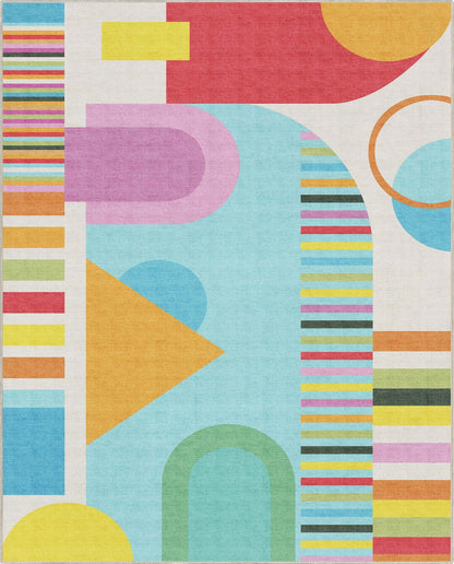 Crayola Modern Parade Multi Color Area Rug By Well Woven Well Woven