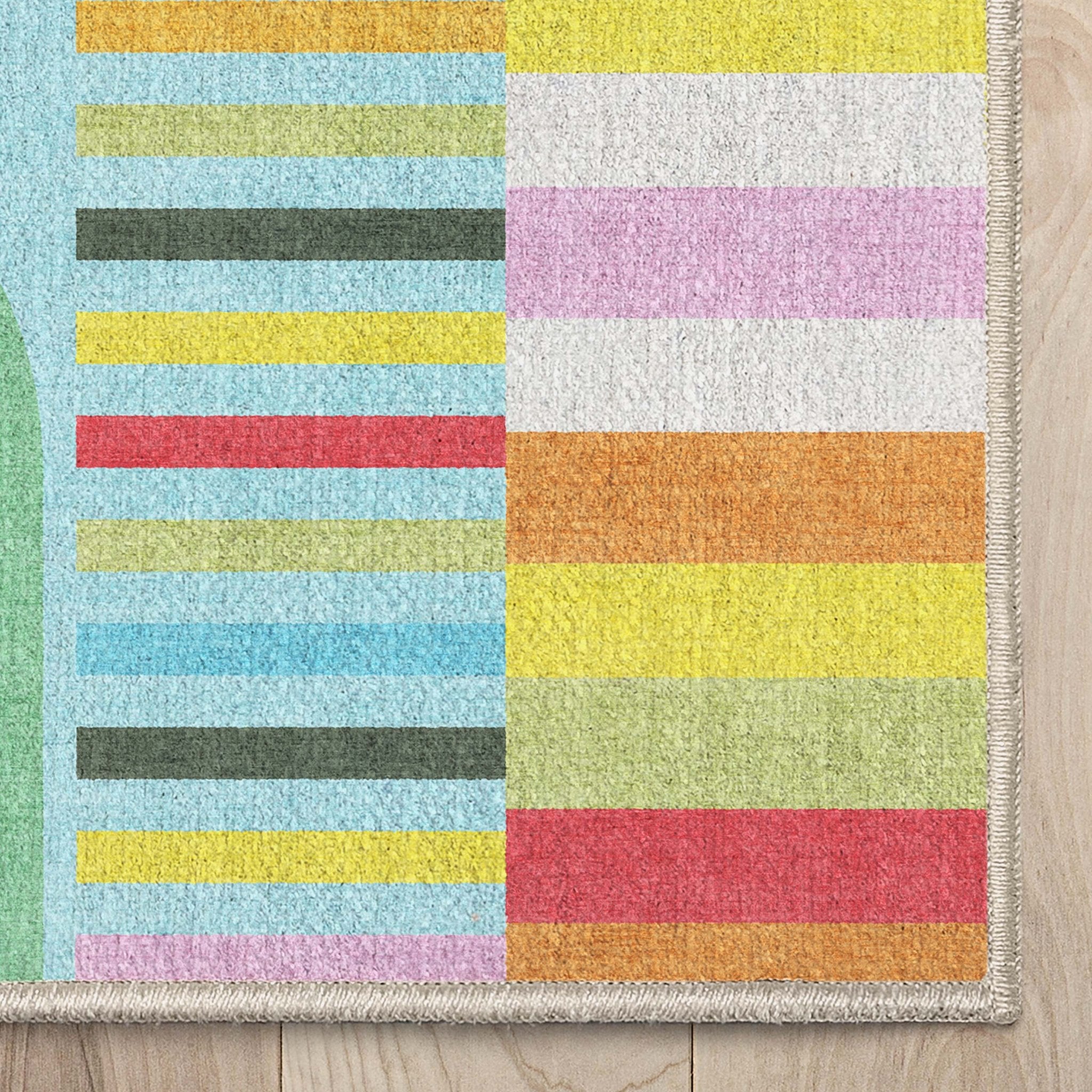 Crayola Modern Parade Multi Color Area Rug By Well Woven Well Woven