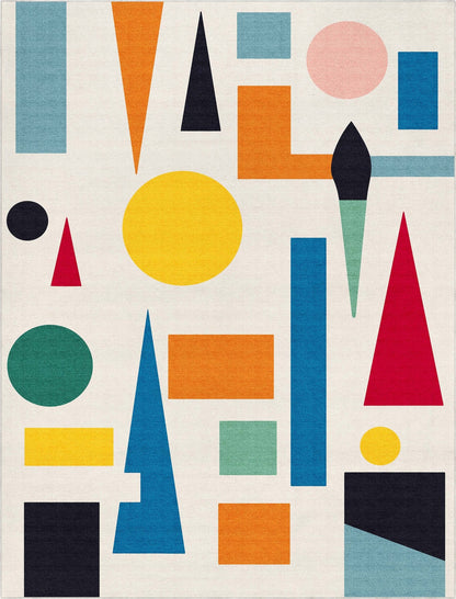 Crayola Modern Abstract Art Color Blast Multi Color Area Rug By Well Woven Well Woven