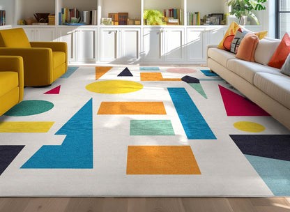 Crayola Modern Abstract Art Color Blast Multi Color Area Rug By Well Woven Well Woven