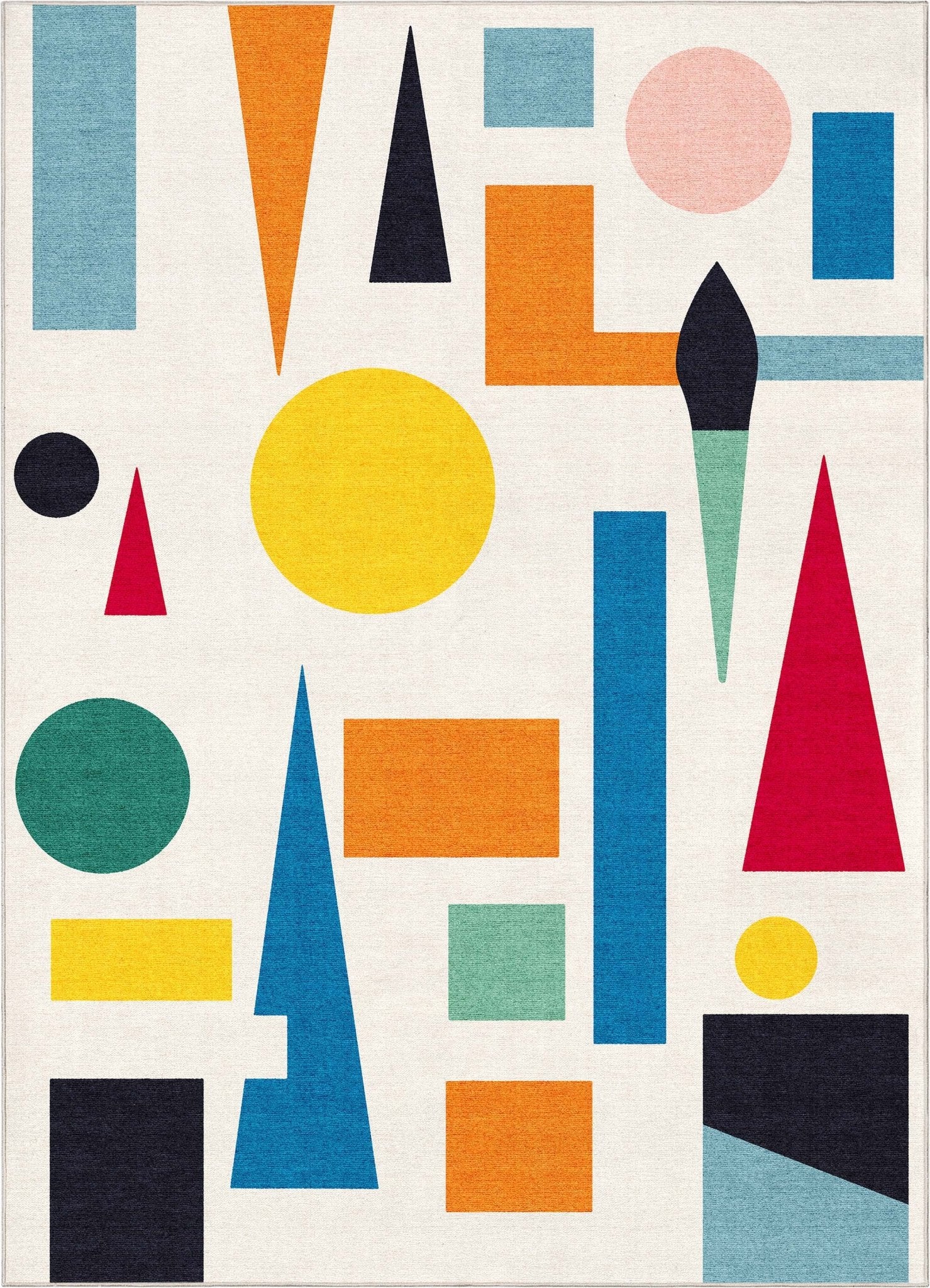 Crayola Modern Abstract Art Color Blast Multi Color Area Rug By Well Woven Well Woven