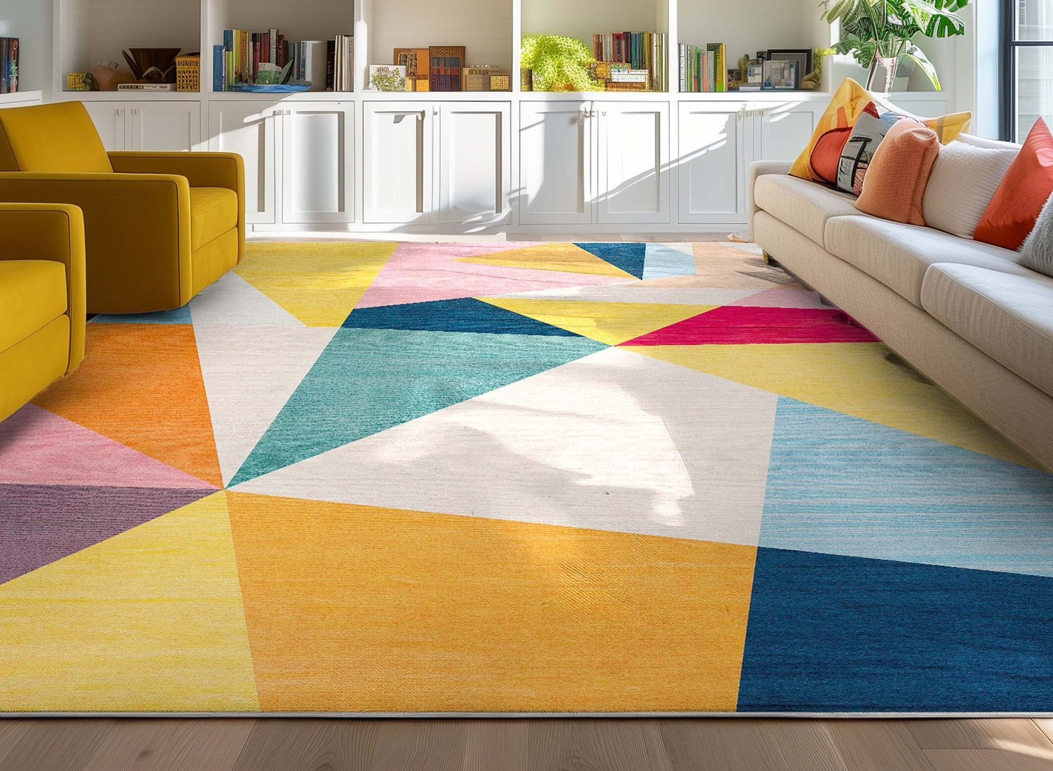 Crayola Modern Modern Shapes Festival Multi Color Area Rug By Well Woven Well Woven