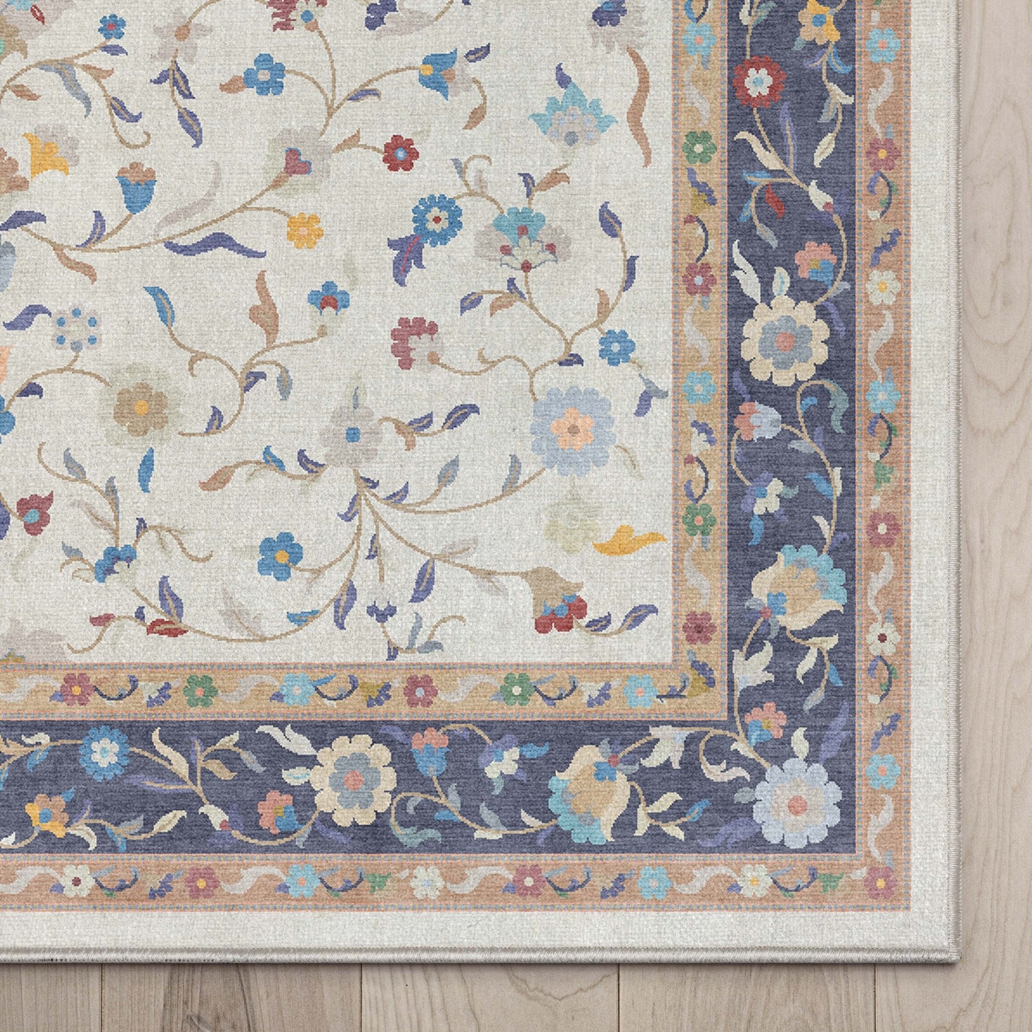 Crayola Floral Elegance Ivory Multi 5' x 7' Area Rug By Well Woven Well Woven