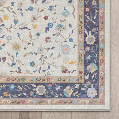 Crayola Floral Elegance Ivory Multi 5' x 7' Area Rug By Well Woven Well Woven