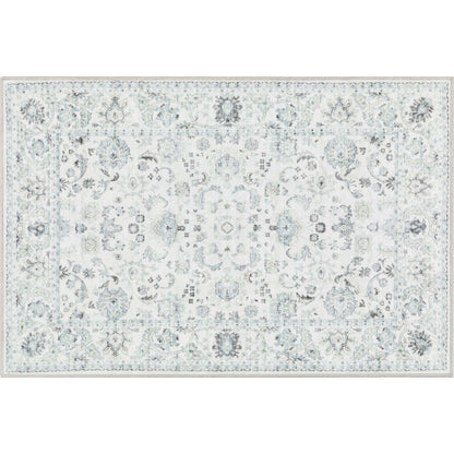 Elle Basics Silk Vintage Oriental Ivory Easy-Clean Washable Non-Slip Rug by Well Woven Well Woven