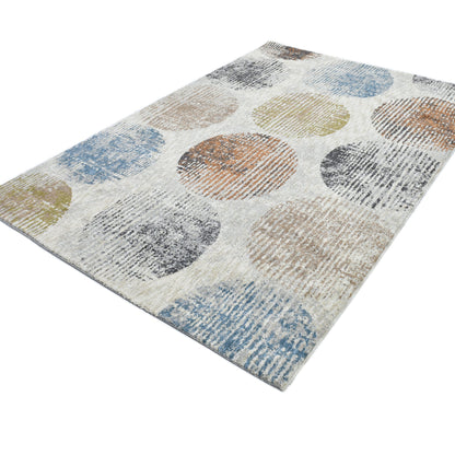 ELM-31 Well Woven Vale Washable Area Rug: Multicolored plush washable rug on a white background