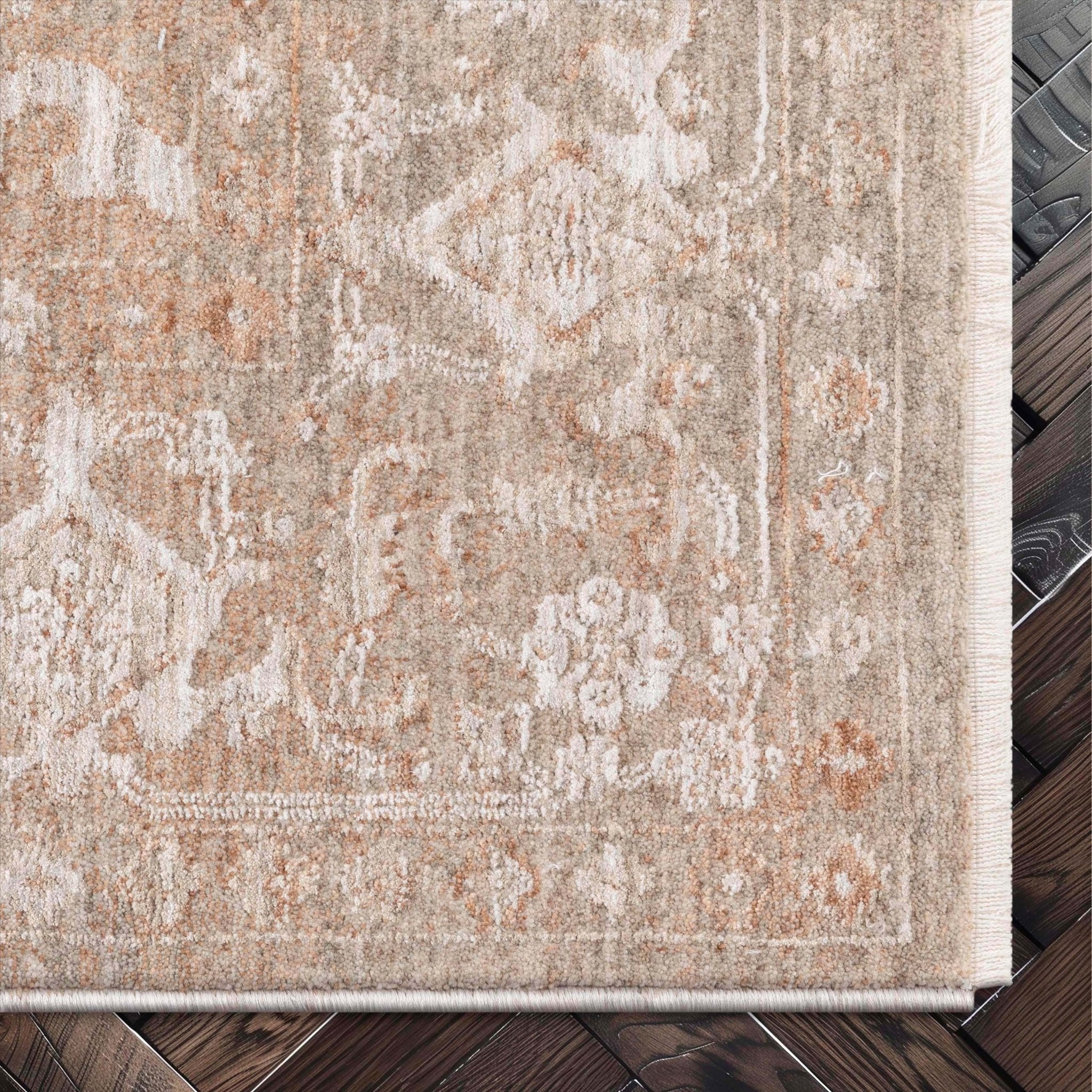 Ethos Serenity Beige Warm Earth Tone - Easy to Clean - Globally Inspired Patterns Well Woven