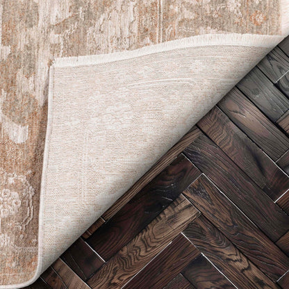 Ethos Serenity Beige Warm Earth Tone - Easy to Clean - Globally Inspired Patterns Well Woven