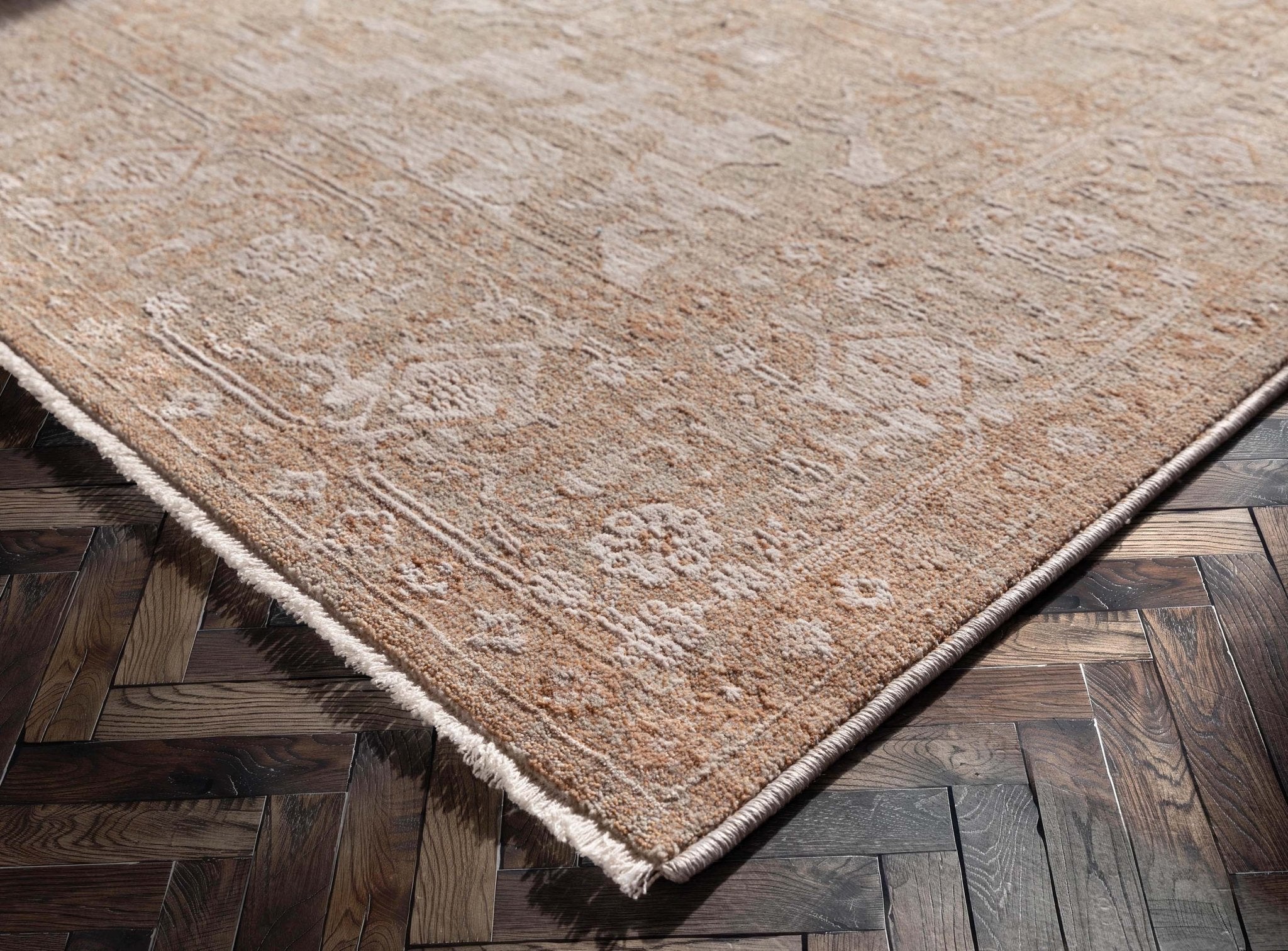 Ethos Serenity Beige Warm Earth Tone - Easy to Clean - Globally Inspired Patterns Well Woven