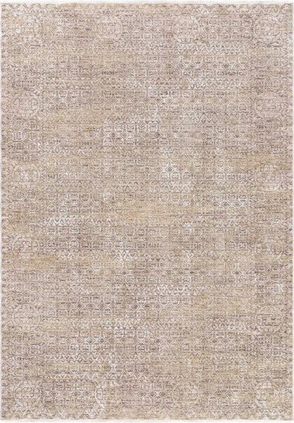 Ethos Echo Beige Floral Warm Earth Tone - Easy to Clean - Globally Inspired Patterns Well Woven