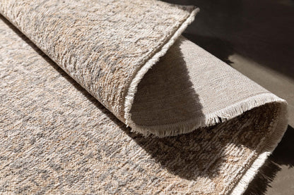 Ethos Echo Beige Floral Warm Earth Tone - Easy to Clean - Globally Inspired Patterns Well Woven