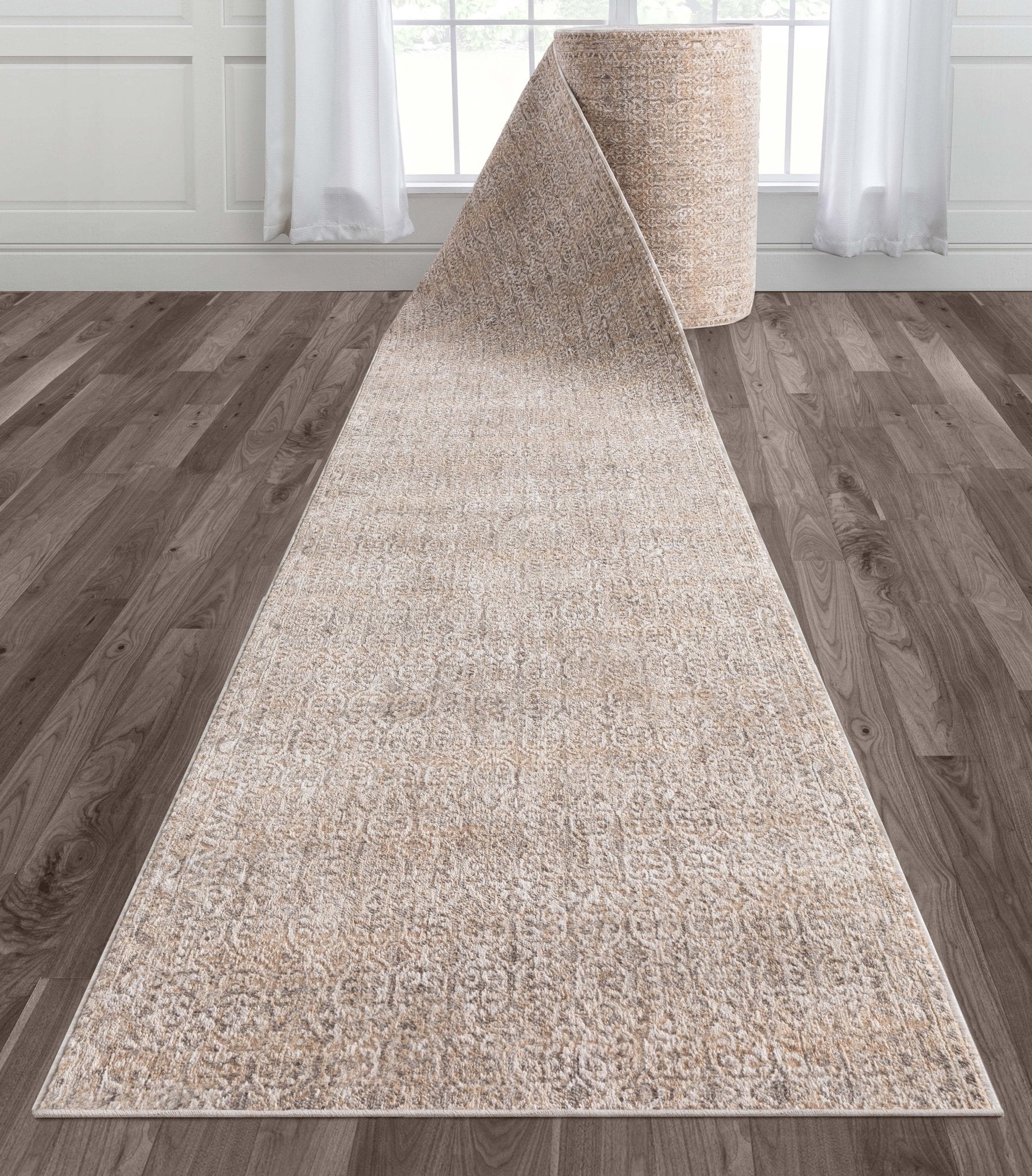 Custom Size Hallway & Stair Runner - Echo Beige Choose Your Width x Choose Your Runner Length- Made to Order Runner - Dense & Textural - Neutral Tones Well Woven