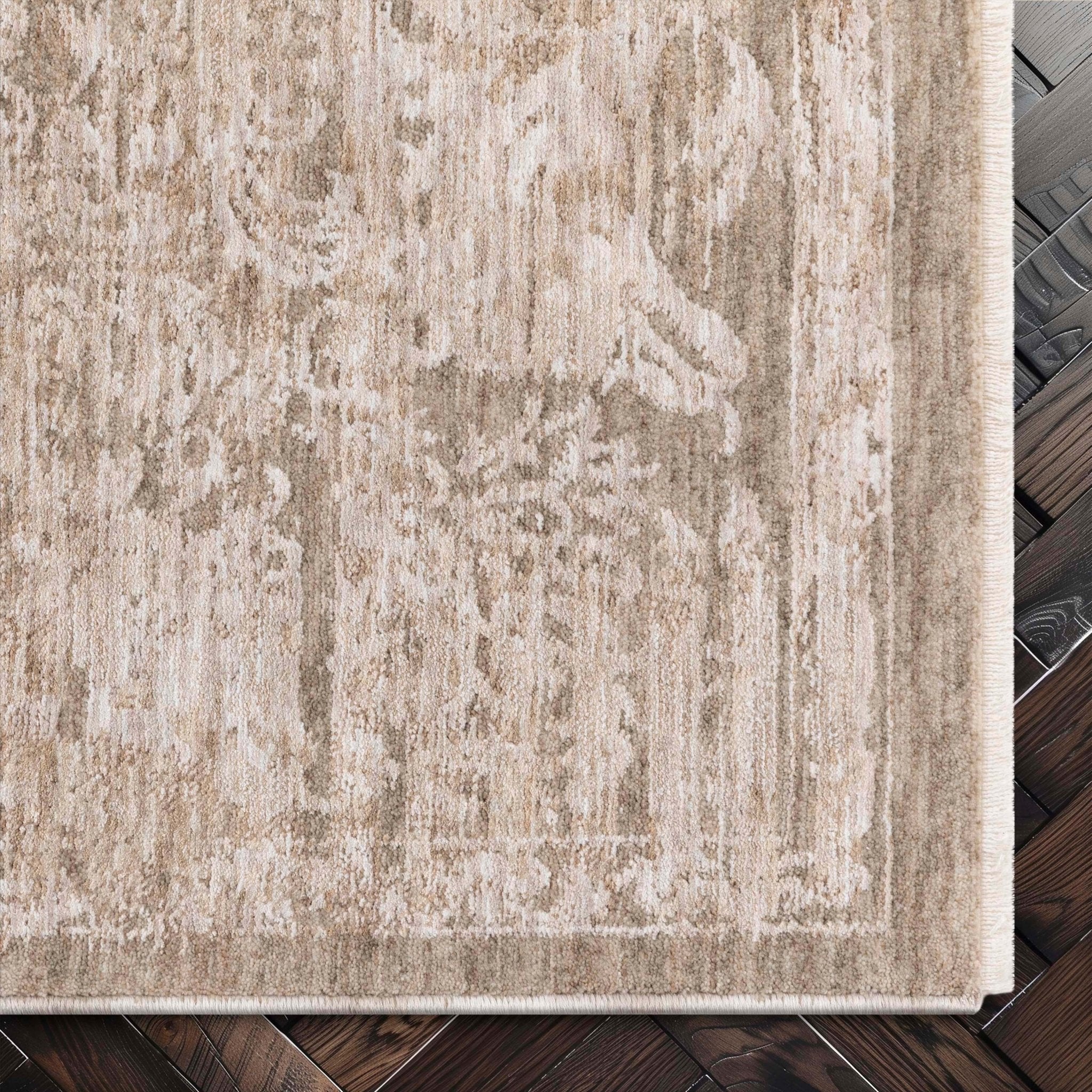 Ethos Harmony Beige Neutral Earth Tone - Easy to Clean - Globally Inspired Patterns Well Woven