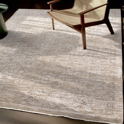 Ethos Harmony Beige Neutral Earth Tone - Easy to Clean - Globally Inspired Patterns Well Woven