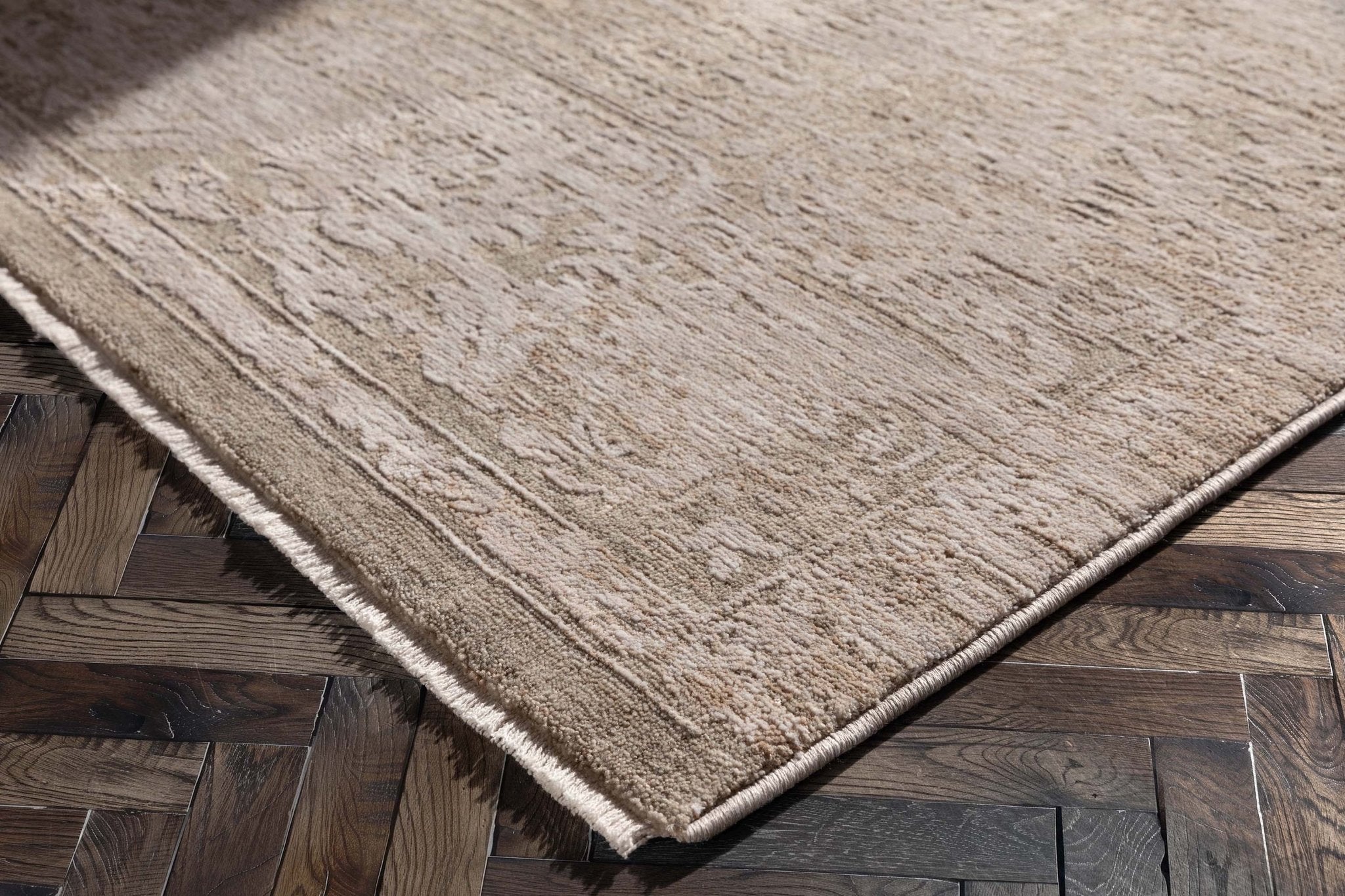 Ethos Harmony Beige Neutral Earth Tone - Easy to Clean - Globally Inspired Patterns Well Woven